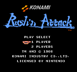 Rush'n Attack (Europe) Title Screen
